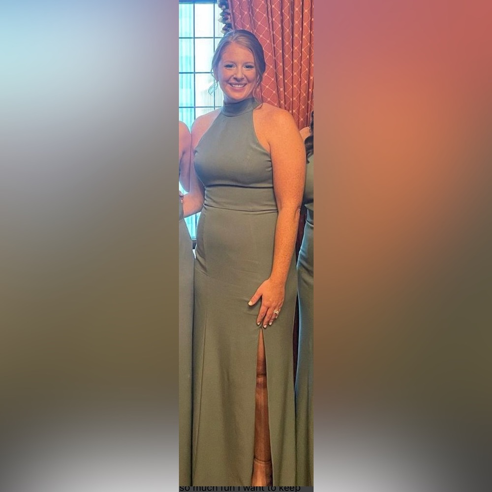 Amsale Olive Cora Bridesmaid Dress